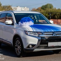 mitsubishi outlander белого цвета на свадьбу